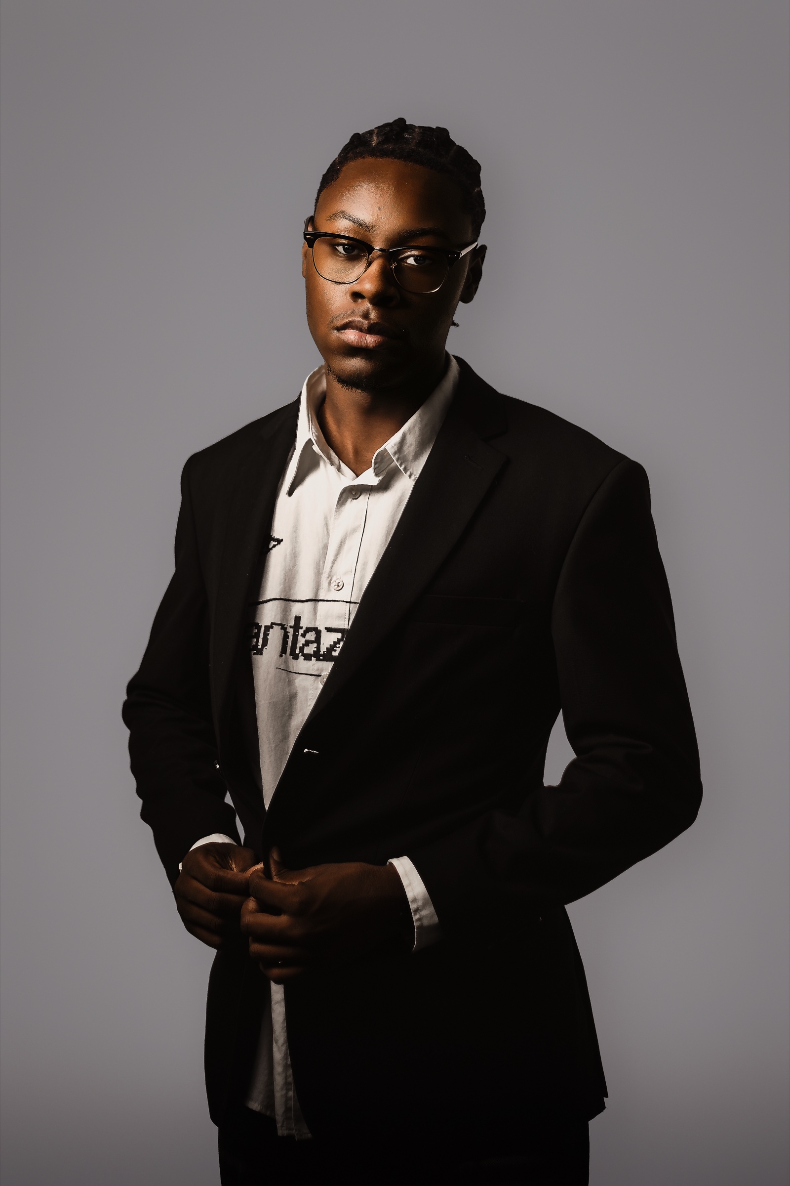 Dramatic Detroit studio fashion portrait with corporate styling by ShotwitD Media